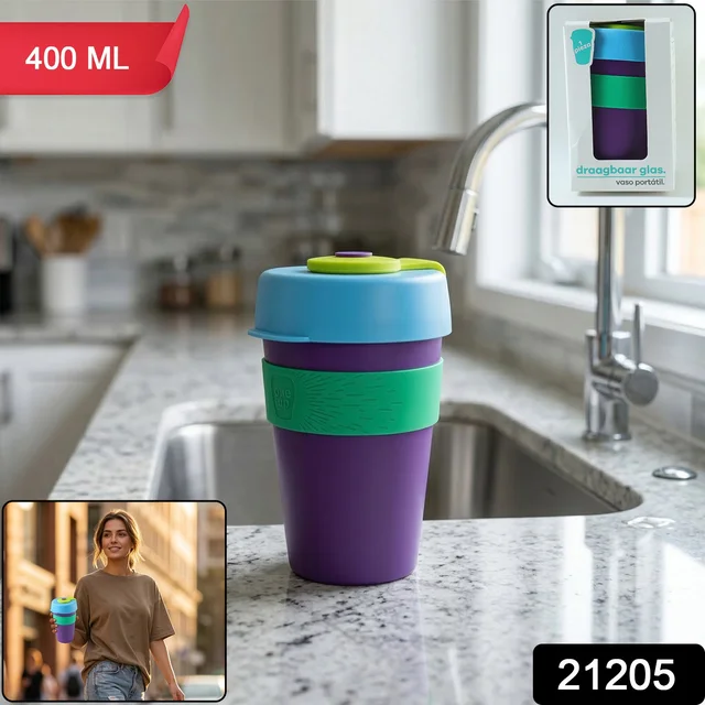 Reusable Colorful Travel Mug – Spill-resistant & Stylish 400 ML