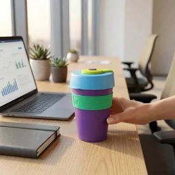 Reusable Colorful Travel Mug – Spill-resistant & Stylish 400 ML