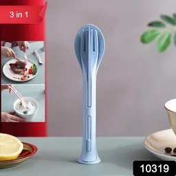 Reusable Cutlery Set – 3-in-1 Spoon Fork Knife | Portable Travel