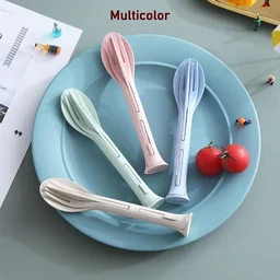 Reusable Cutlery Set – 3-in-1 Spoon Fork Knife | Portable Travel