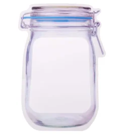 Reusable Food Storage Bag – Airtight Mason Jar Zipper 1000ml | Organivo
