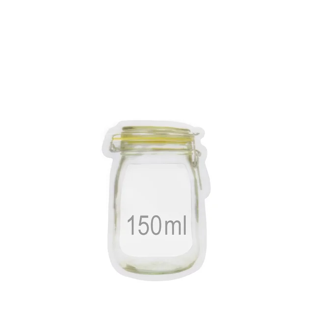 Reusable Food Storage Pouch – Airtight Mason Jar Zipper 150ml | Organivo