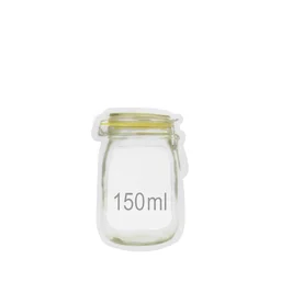 Reusable Food Storage Pouch – Airtight Mason Jar Zipper 150ml | Organivo