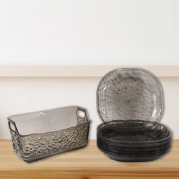 Reusable Plastic Dinner Plates Set – Durable & Lightweight 10-Pc