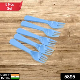 Reusable Plastic Forks – 5-Piece Heavy Duty Set | Serve Stellar