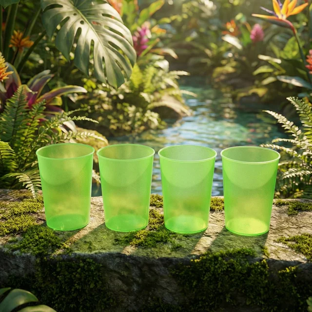 Reusable Plastic Tumblers – BPA-Free 4-Piece Set | Serve Stellar