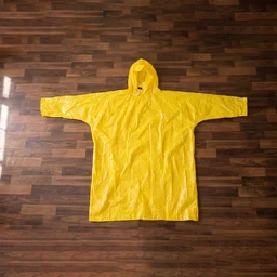 Reusable Waterproof Raincoat – Hooded Long Yellow Rain Poncho