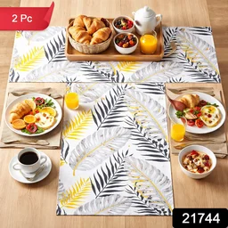 Reversible Dining Table Placemat – Elegant Leaf Design