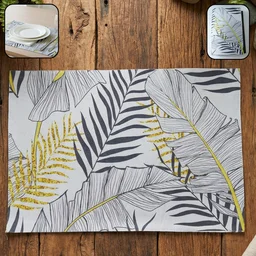 Reversible Dining Table Placemat – Elegant Leaf Design