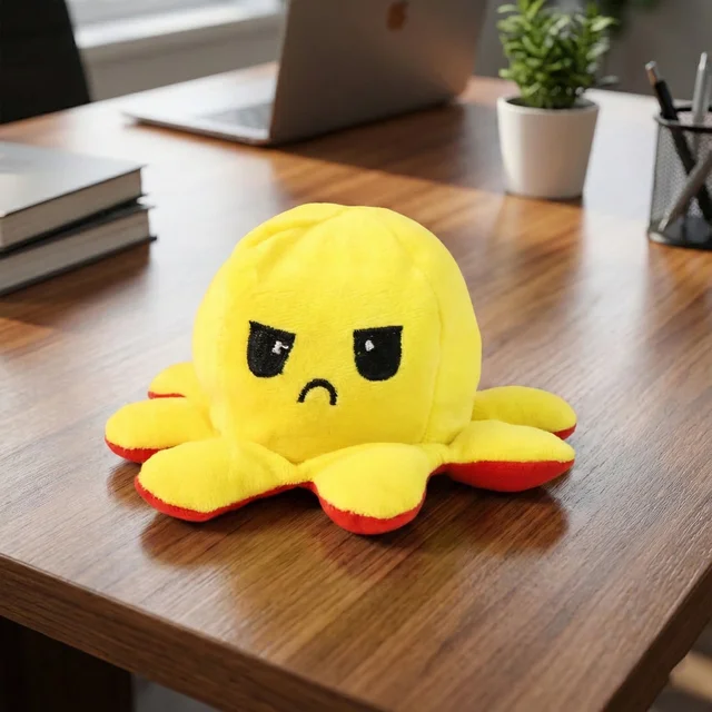 Reversible Octopus Plush Toy – Express Moods with Soft Comfort