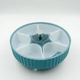 Revolving Dry Fruit Box – 7-Compartment Snack & Spice Organizer | Tidy Table