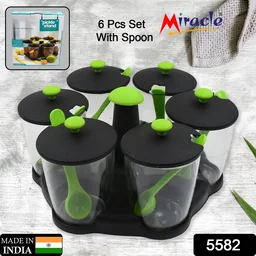 Revolving Spice Rack – 6-Piece Masala Container Set | Miracle