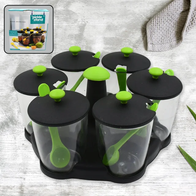 Revolving Spice Rack – 6-Piece Masala Container Set | Miracle