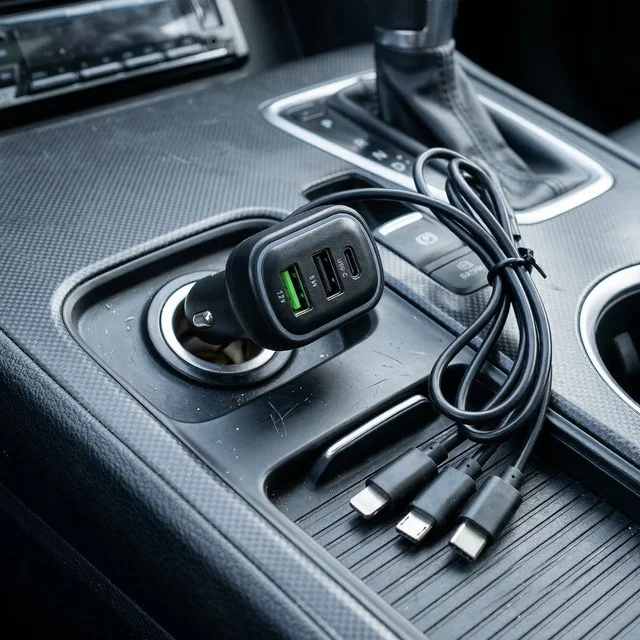 RGB Breathing Light Car USB Charger – Multi Port Fast Charging