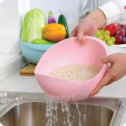 Rice Bowl Strainer – Large Plastic Grain Washer | Tidy Table