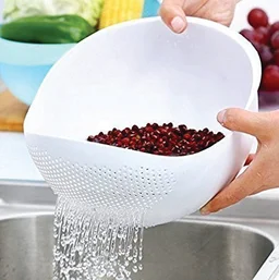 Rice Bowl Strainer – Large Plastic Grain Washer | Tidy Table