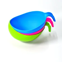 Rice Strainer Bowl Set – Thick Plastic 3pc with Handle | Vastate