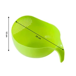 Rice Strainer Bowl Set – Thick Plastic 3pc with Handle | Vastate