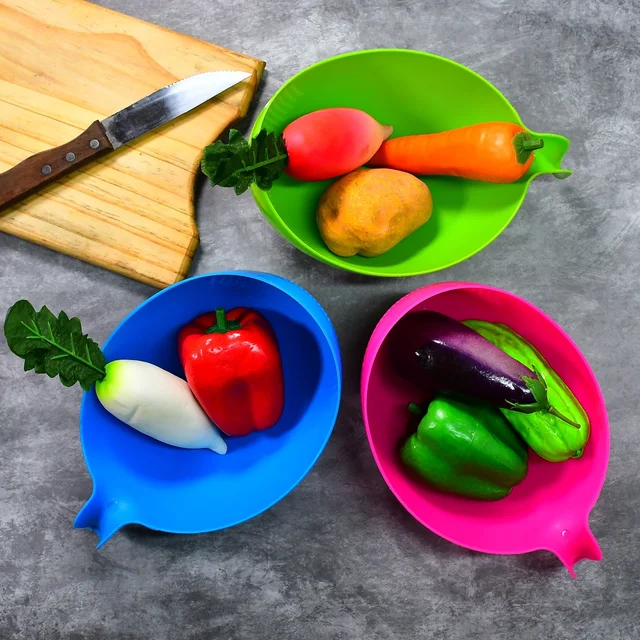 Rice Strainer Bowl Set – Thick Plastic 3pc with Handle | Vastate