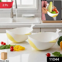 Rice Washing Bowl & Strainer 2 Pc – Multipurpose Kitchen Tool