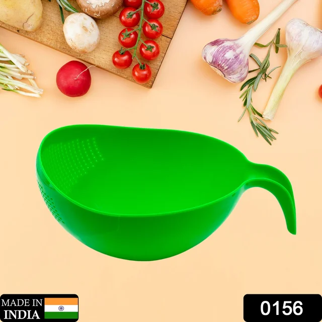 Rice Washing Bowl – Thick Drain Basket with Handle | Quickslice