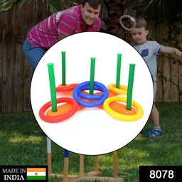 Ring Toss Game – 13 Pc Family Fun & Skill Builder | Play & Move