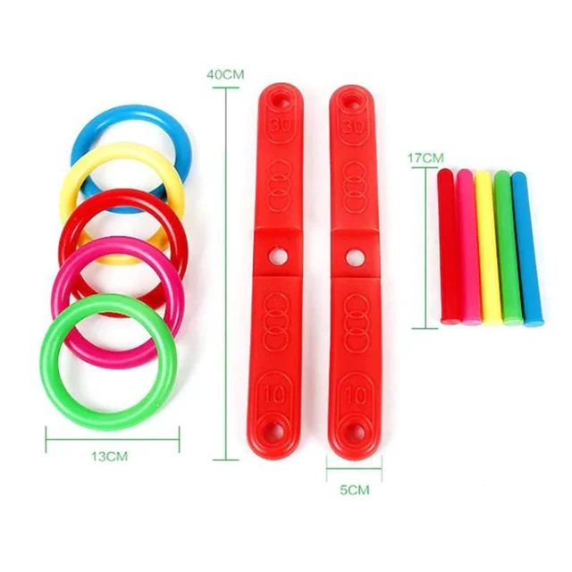 Ring Toss Game – 13 Pc Family Fun & Skill Builder | Play & Move