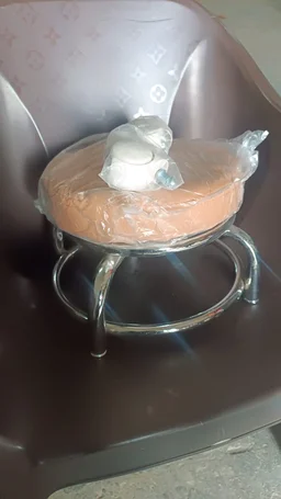 Rolling Stool with Steel Base & Cushioned Seat – Indo Glow
