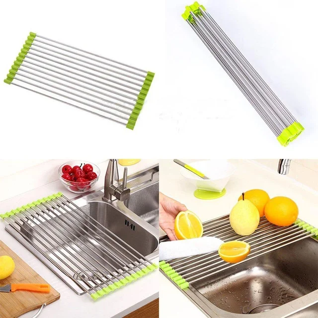 Roll-Up Dish Drying Rack – Space-Saving | CookAura