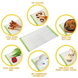 Roll-Up Dish Drying Rack – Space-Saving | CookAura