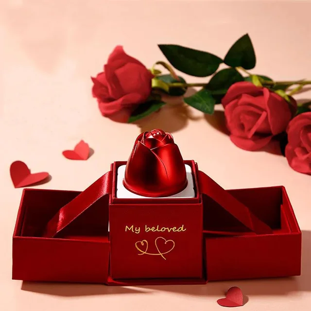 Rose Ring Box Jewellery – Romantic Gift with Magical Presentation