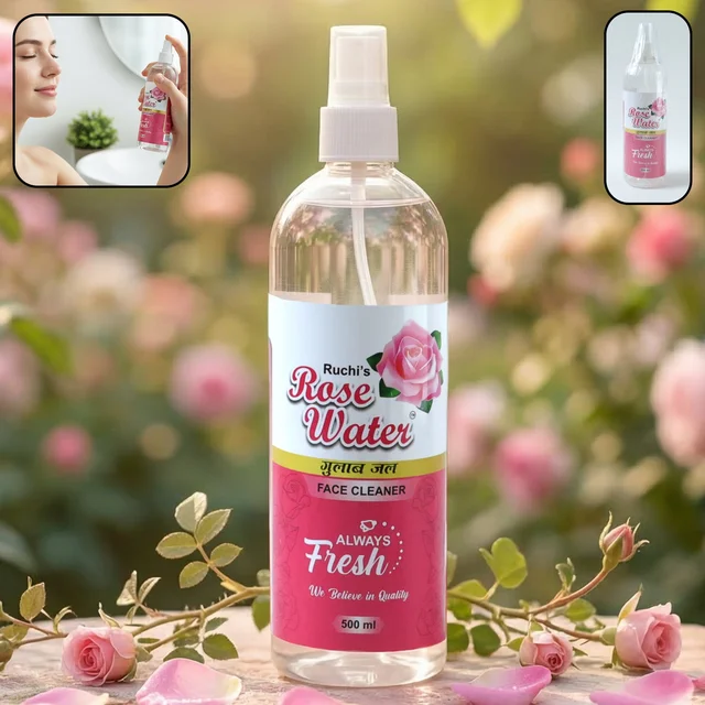 Rose Water Face Cleanser Spray – Hydrating & Refreshing Mist for Skin
