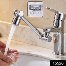 Rotatable Faucet Splash Head Extension, Swivel Arm Tap Nozzle Attachment (1 Pc)