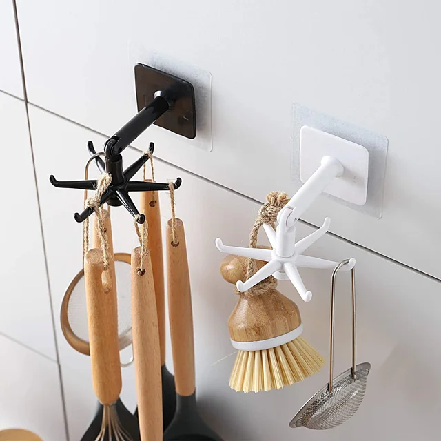 Rotatable Hooks – 360° Swivel for Space-Saving Storage