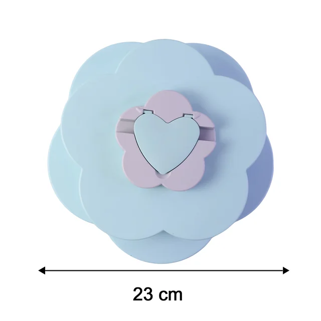 Rotating Candy Dish Flower Shape Multi Section Snack Box with Phone Holder (1 Set)