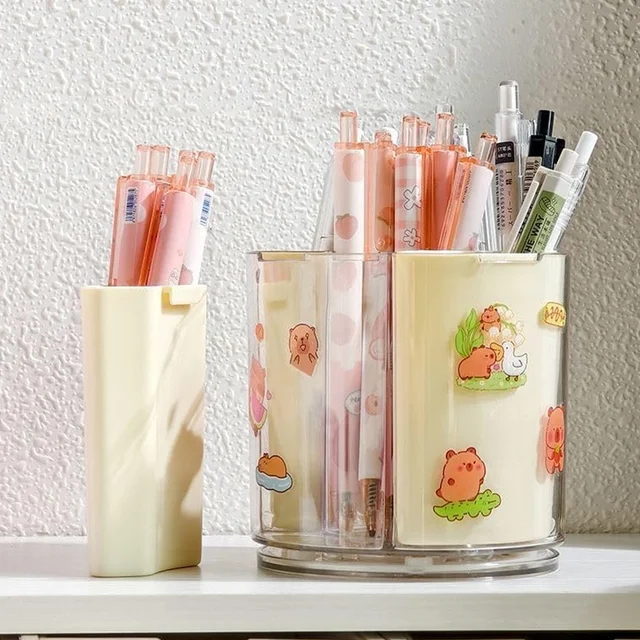 Rotating Desk Organizer – 5 Compartments with 360° Spin for Office & Home