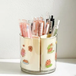 Rotating Desk Organizer – 5 Compartments with 360° Spin for Office & Home