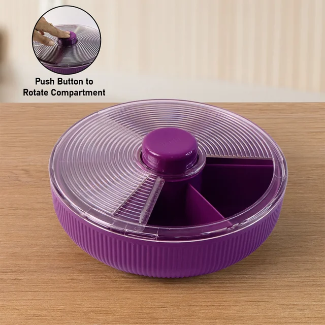 Rotating Dry Fruit Storage Container – Multipurpose Snack Organizer