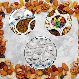 Rotating Dry Fruit Tray – 7-Compartment Snack Server | Lunchie Bunchie