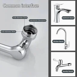 Rotating Faucet Sprayer – 1080° Swivel & Dual Flow | Bathora