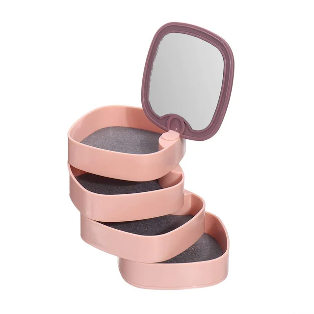 Rotating Jewellery Box – 4-Layer Multicolour Organizer |