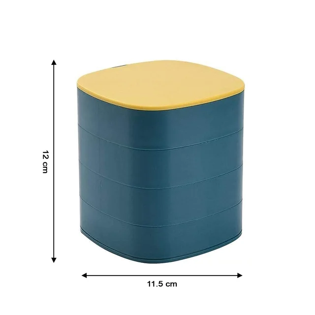 Rotating Jewellery Box – 4-Layer Multicolour Organizer |