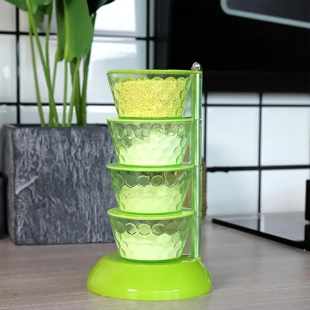 Rotating Spice Rack – 4-Tier 360° Pickle Tower |