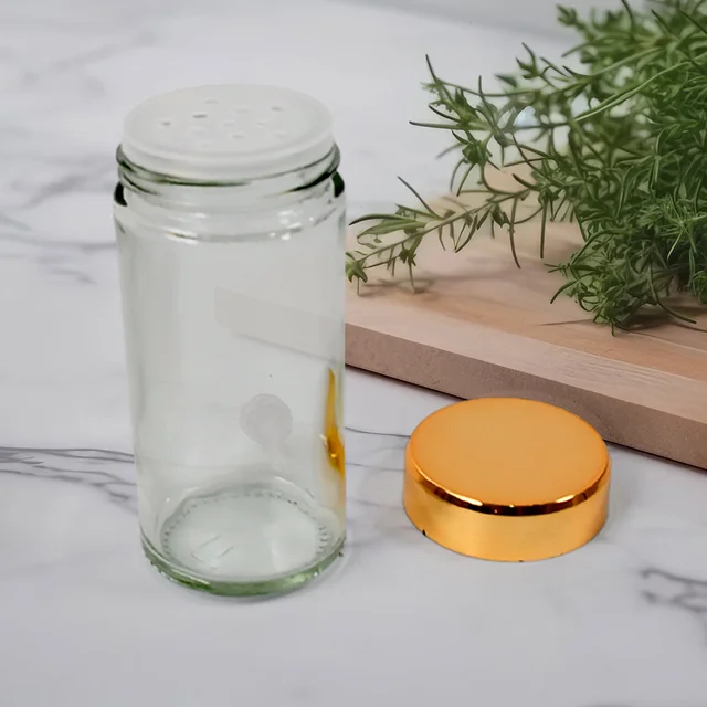 Rotating Spice Rack – LED Illuminated, 16 Jars, Golden Finish | Tidy Table