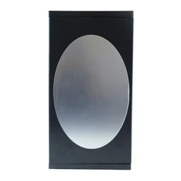 Rotating Storage Cabinet with Mirror, Space-Saving Wall Organizer