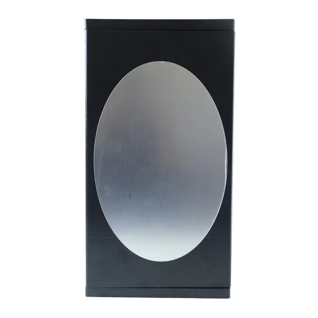 Rotating Storage Cabinet with Mirror, Space-Saving Wall Organizer