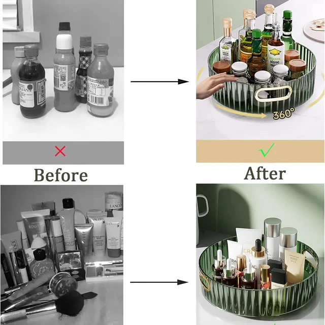 Rotating Storage Rack – Multipurpose Organizer with Handles