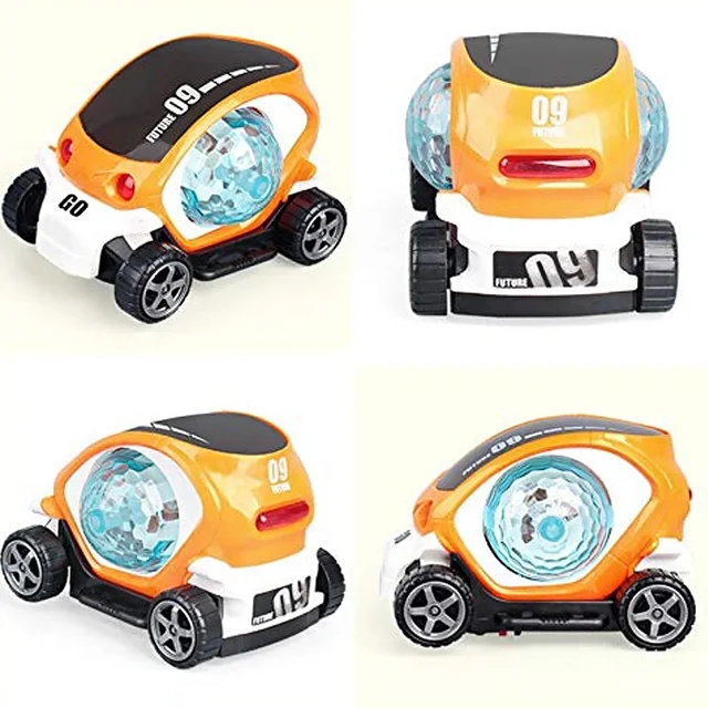 Rotating Stunt Car Toy – 360° Bump & Go Fun | Spark Tots