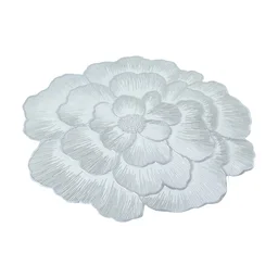 Round Floral PVC Table Mat – Waterproof & Heat Resistant for Dining