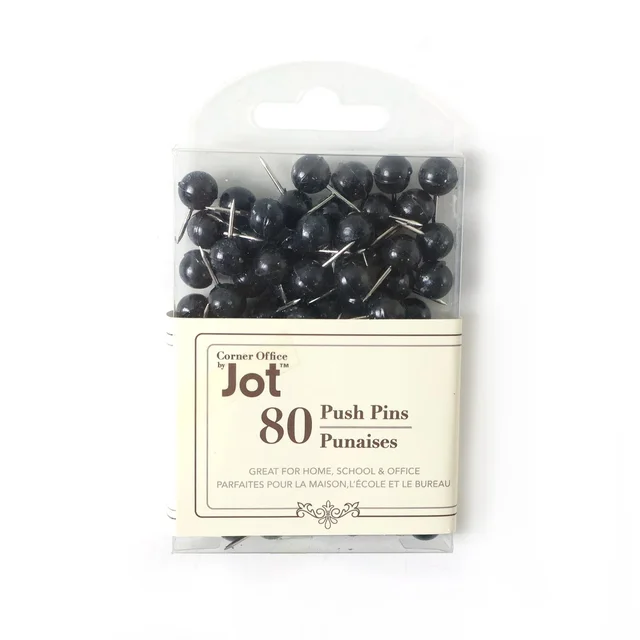 Round Head Push Pins – Strong Steel, Secure Pinning (80 Pieces)